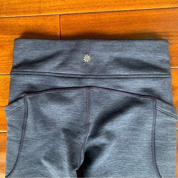 Athleta Girl Size L Polartec Stash Tight Legging Blue Navy Heather 793570 - Picture 13 of 15